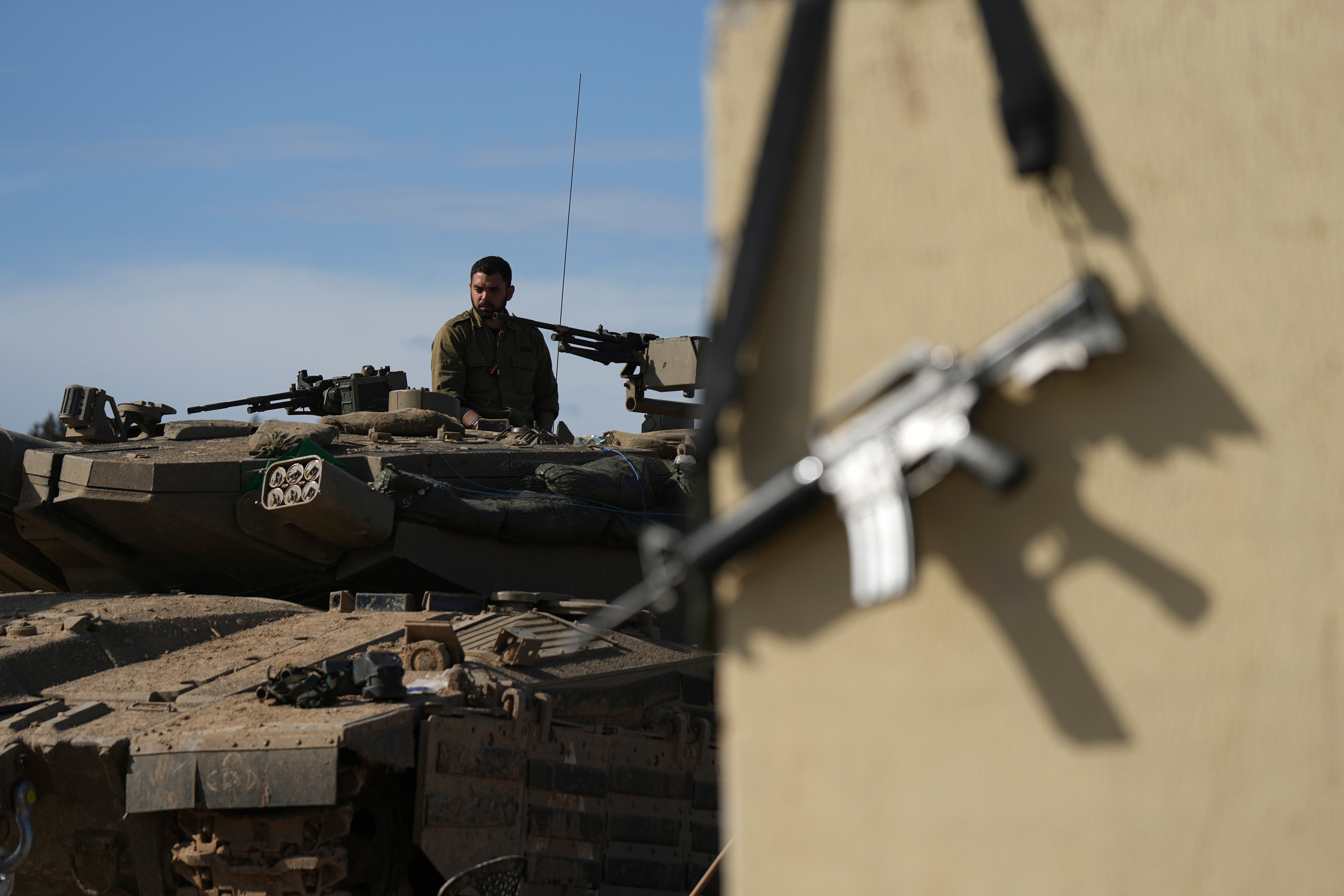 <p>An Israeli soldier pictured in southern Gaza </p>