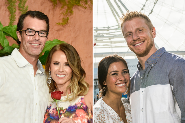 <p>Trista and Ryan Sutter (left) and Sean and Catherine Lowe</p>