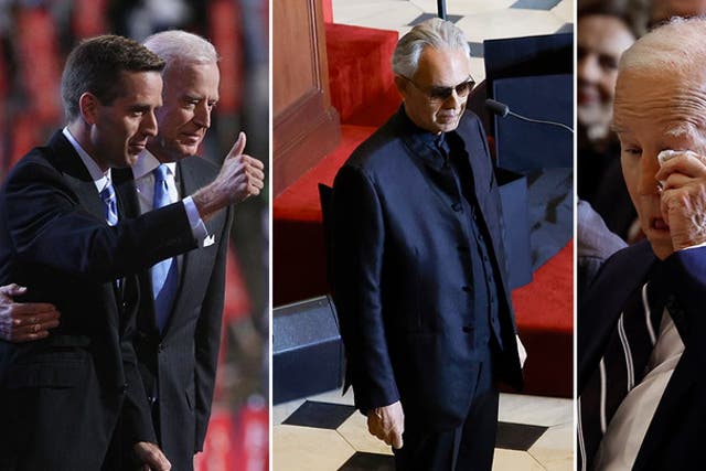 <p>Biden praises singer Andrea Bocelli for helping family after son’s death.</p>