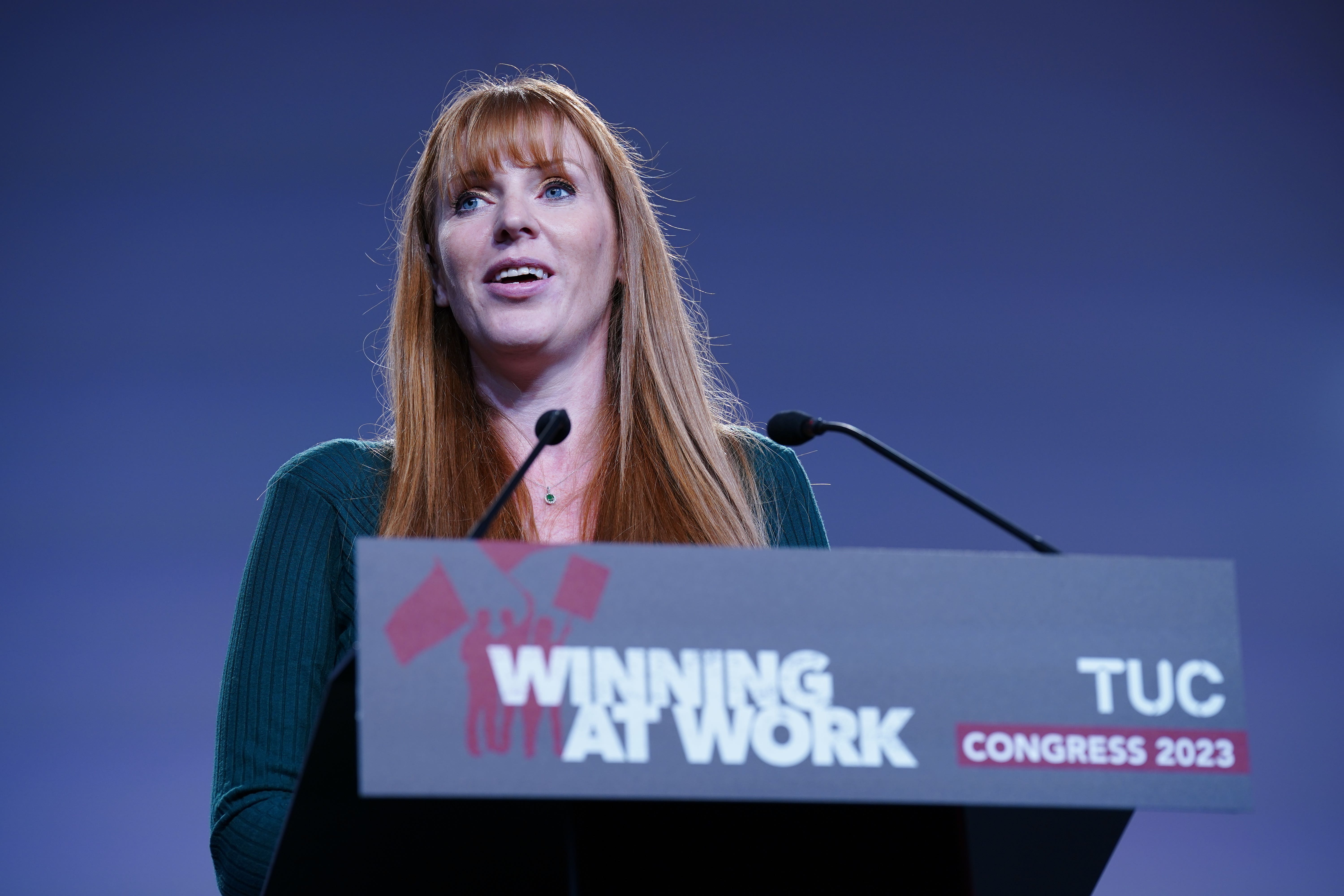 Angela Rayner will join Anas Sarwar in East Lothian (Peter Byrne/PA)