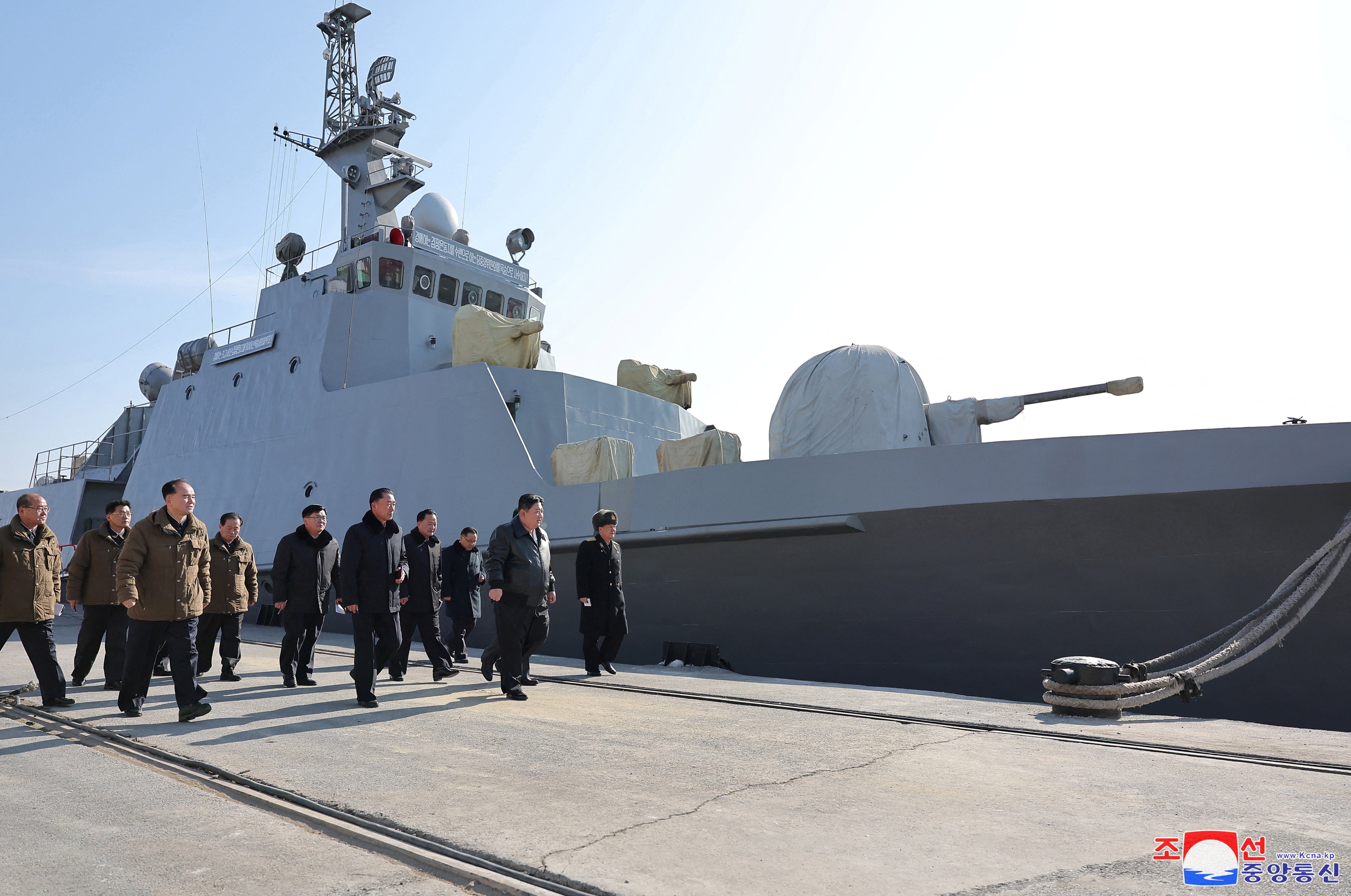 Kim Jong -un calls for war readiness as he visits Nampho shipyard