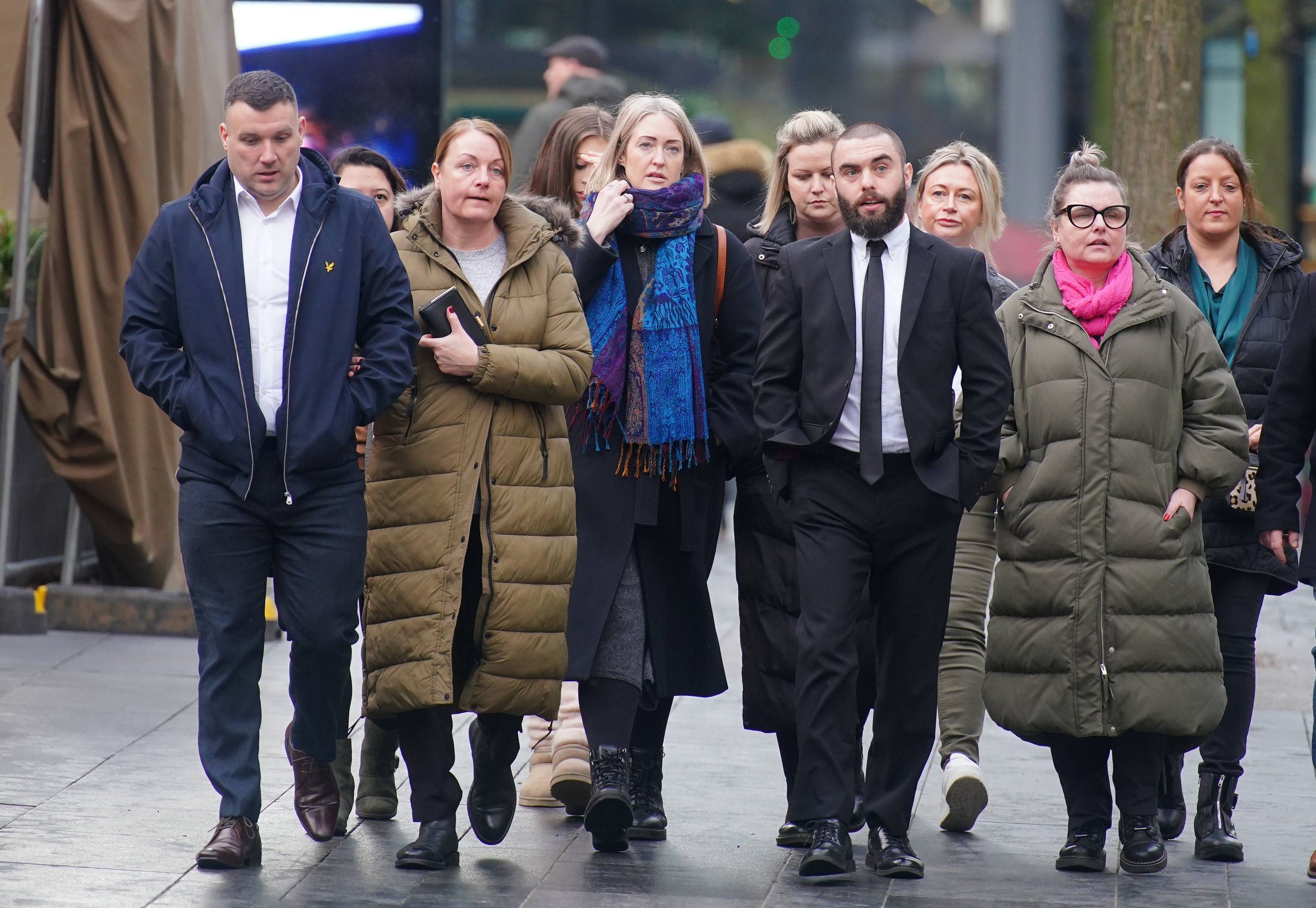 Her family have been pictured arriving ahead of the sentencing