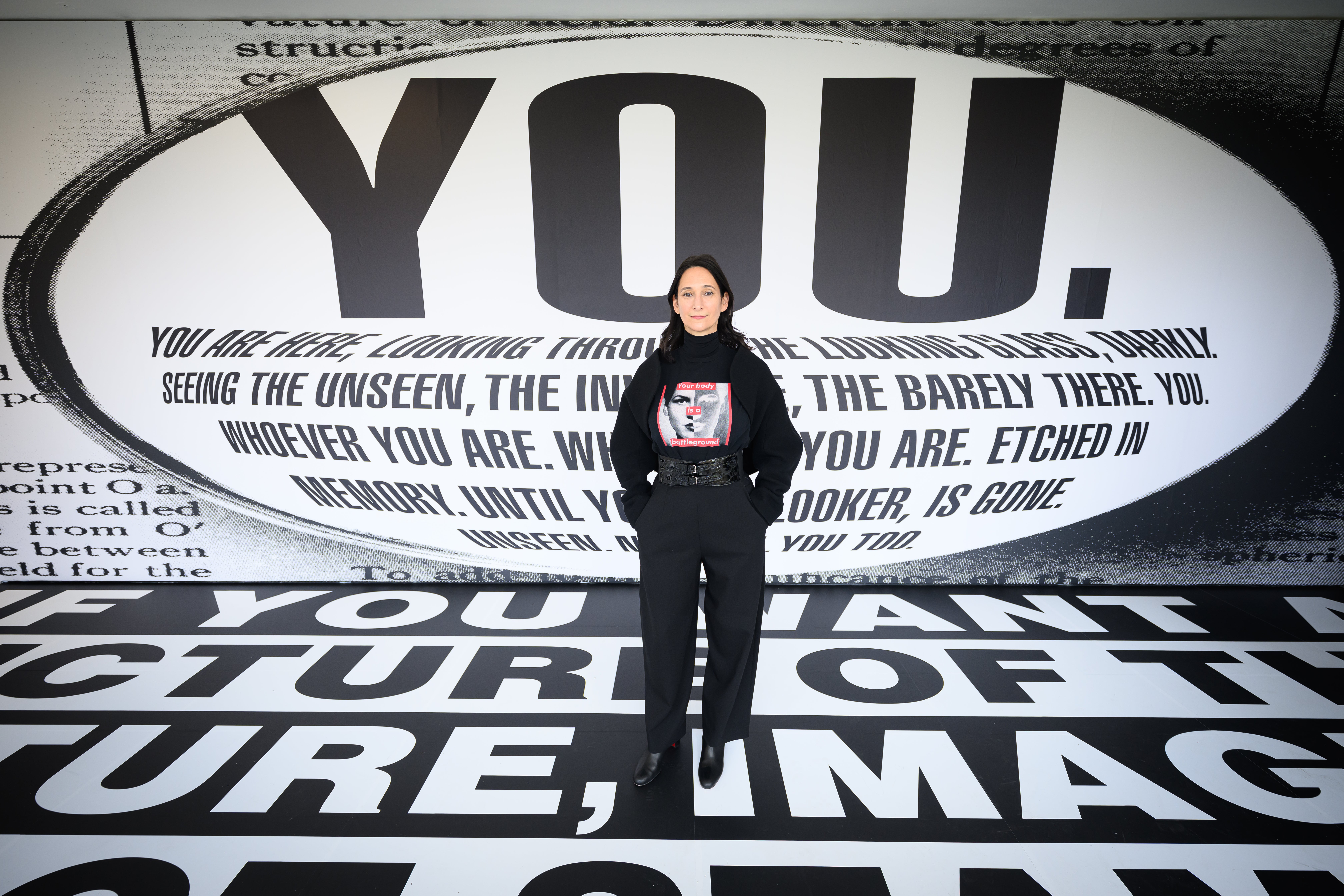 Serpentine CEO Bettina Korek pictured at the gallery’s Kruger exhibition