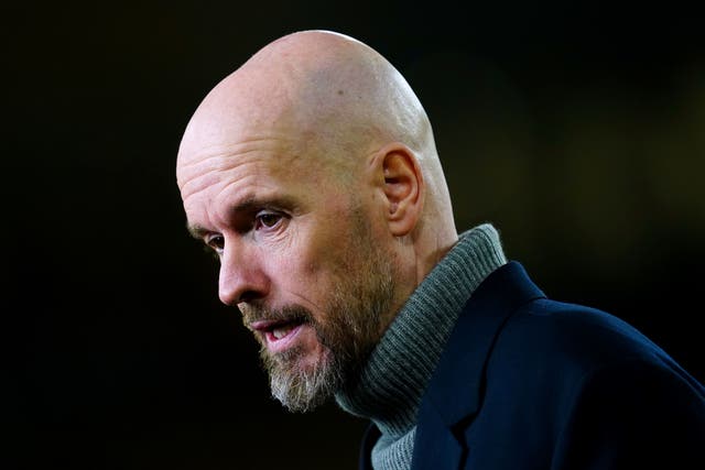 Erik ten Hag wanted another striker in January (Nick Potts/PA)