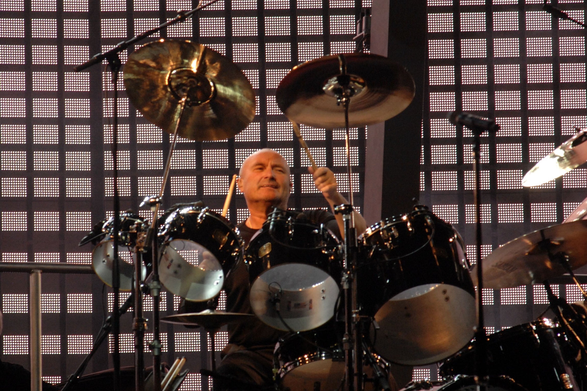 Phil Collins performing with Genesis in 2007