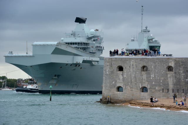 <p>The Queen Elizabeth aircraft carrier broke down before it could leave Portsmouth harbour en route to leading the maritime arm of the exercise Steadfast Defender </p>