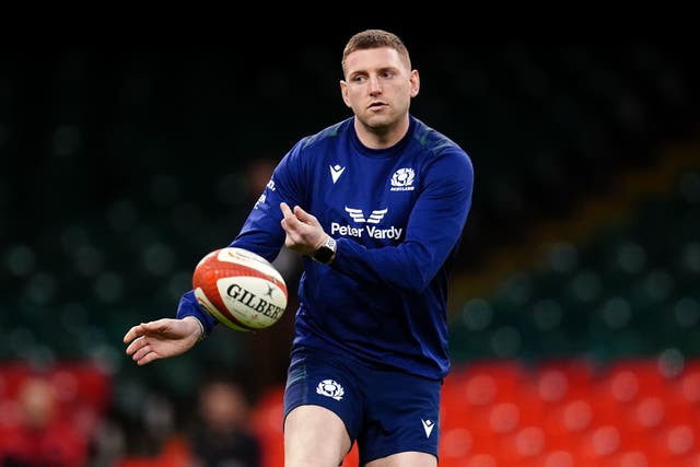 Scotland captain Finn Russell during a team run at the Principality Stadium before Saturday’s Six Nations opener against Wales (David Davies/PA)
