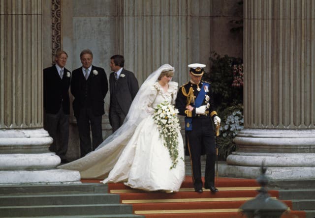 <p>Prince Charles and Princess Diana leaving St Paul's Cathedral in London after the wedding ceremony</p>