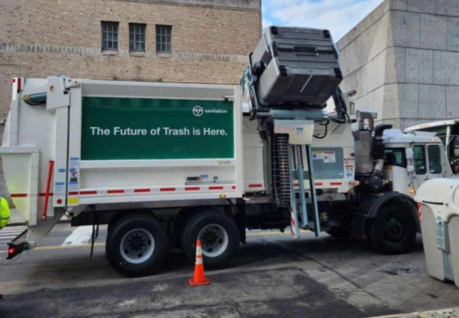 Behold, New Yorkers! The garbage truck demonstration this week