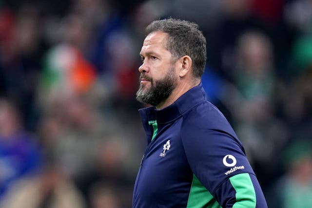 Ireland head coach Andy Farrell praised his side’s ruthless streak (Andrew Matthews/PA)