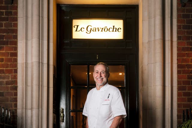 Michel Roux Jr in the doorway of Le Gavroche (Jodi Hinds/Christie’s Images Ltd/PA)