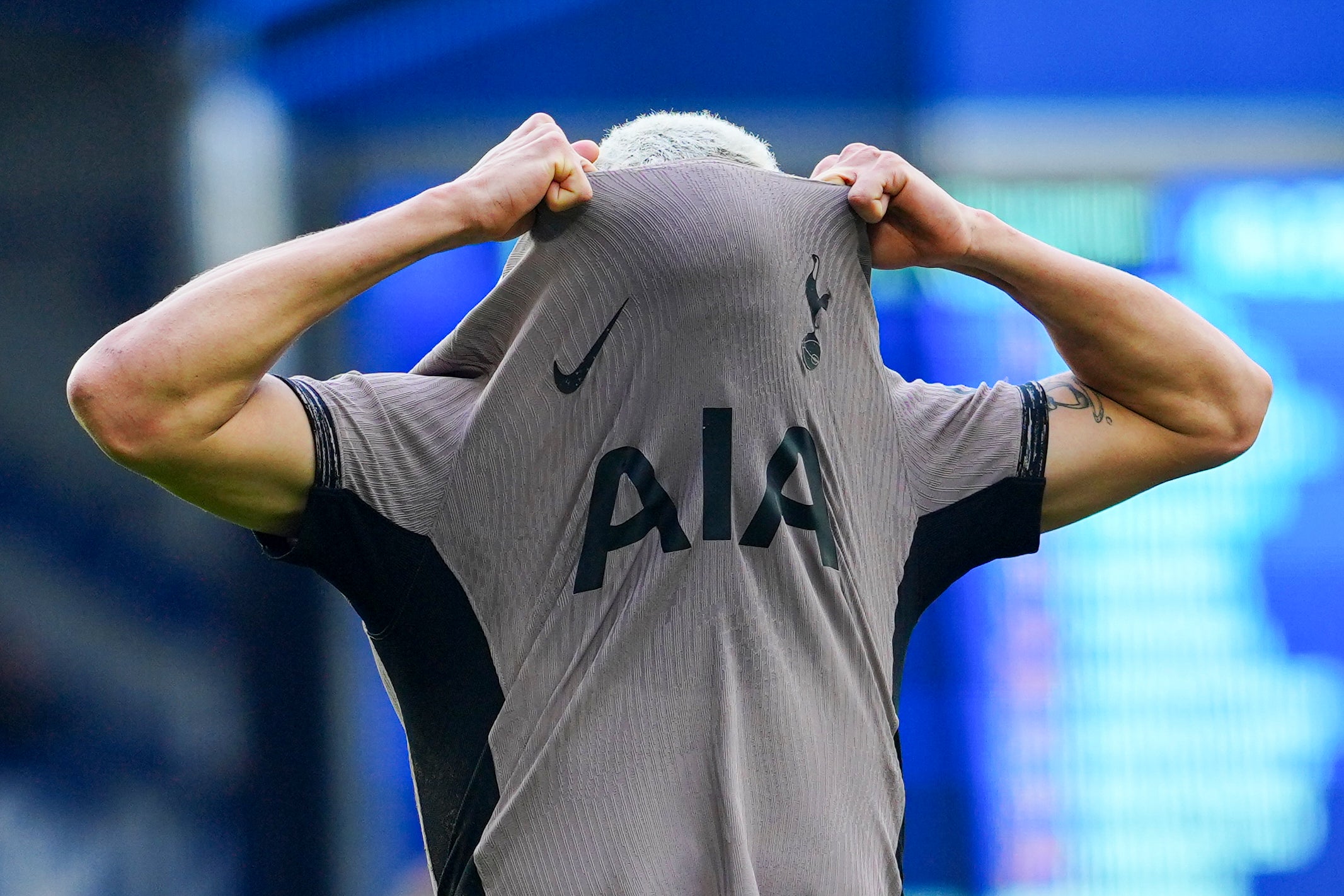 Tottenham's Richarlison celebrates after scoring