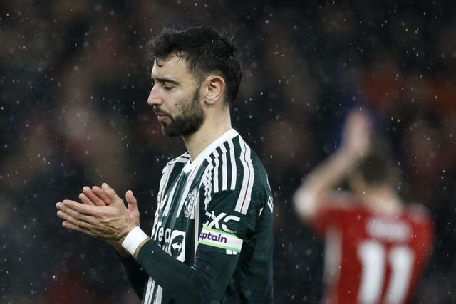 Manchester United’s Bruno Fernandes knows the Munich air disaster is an important part of the club’s history (Richard Sellers/PA)