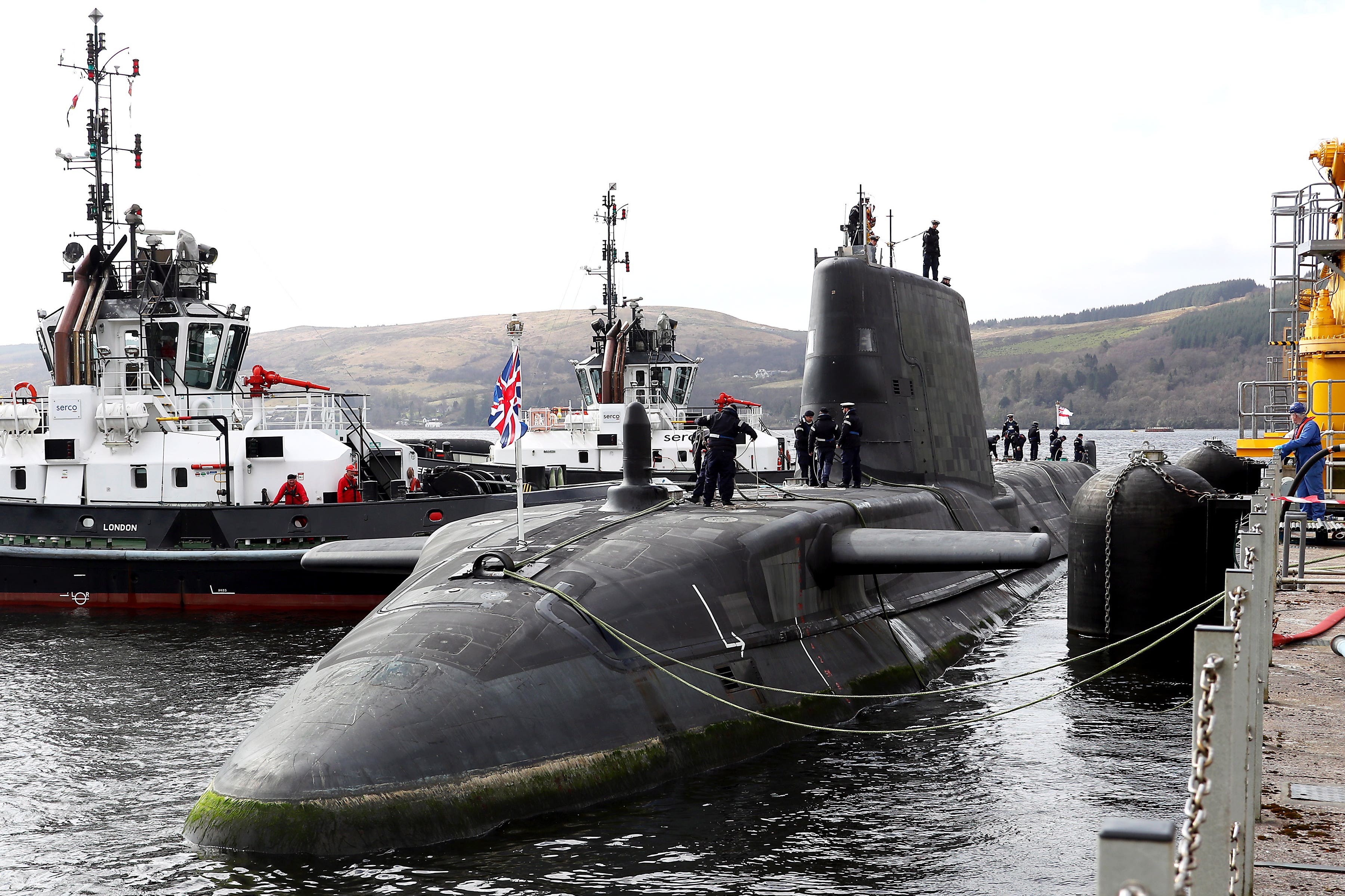 UK-built HMS Audacious, the fourth of the Royal Navy’s Astute-class submarines (LPhot Pepe Hogan/PA)