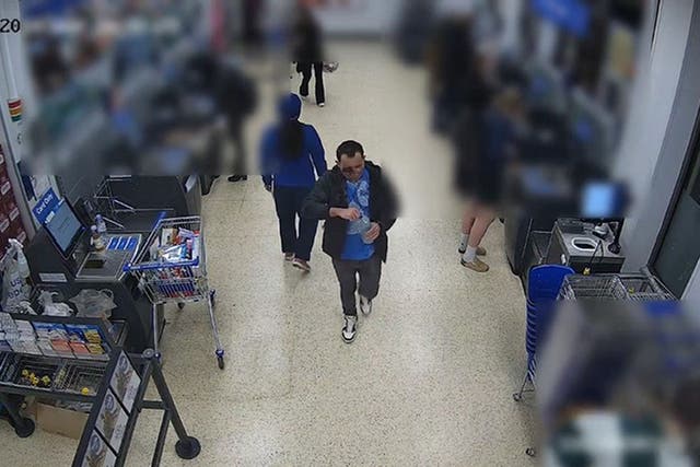<p>A CCTV image of Abdul Ezedi, the suspect in the Clapham alkali attack, at Tesco in Caledonian Road, north London (Metropolitan Police/PA)</p>