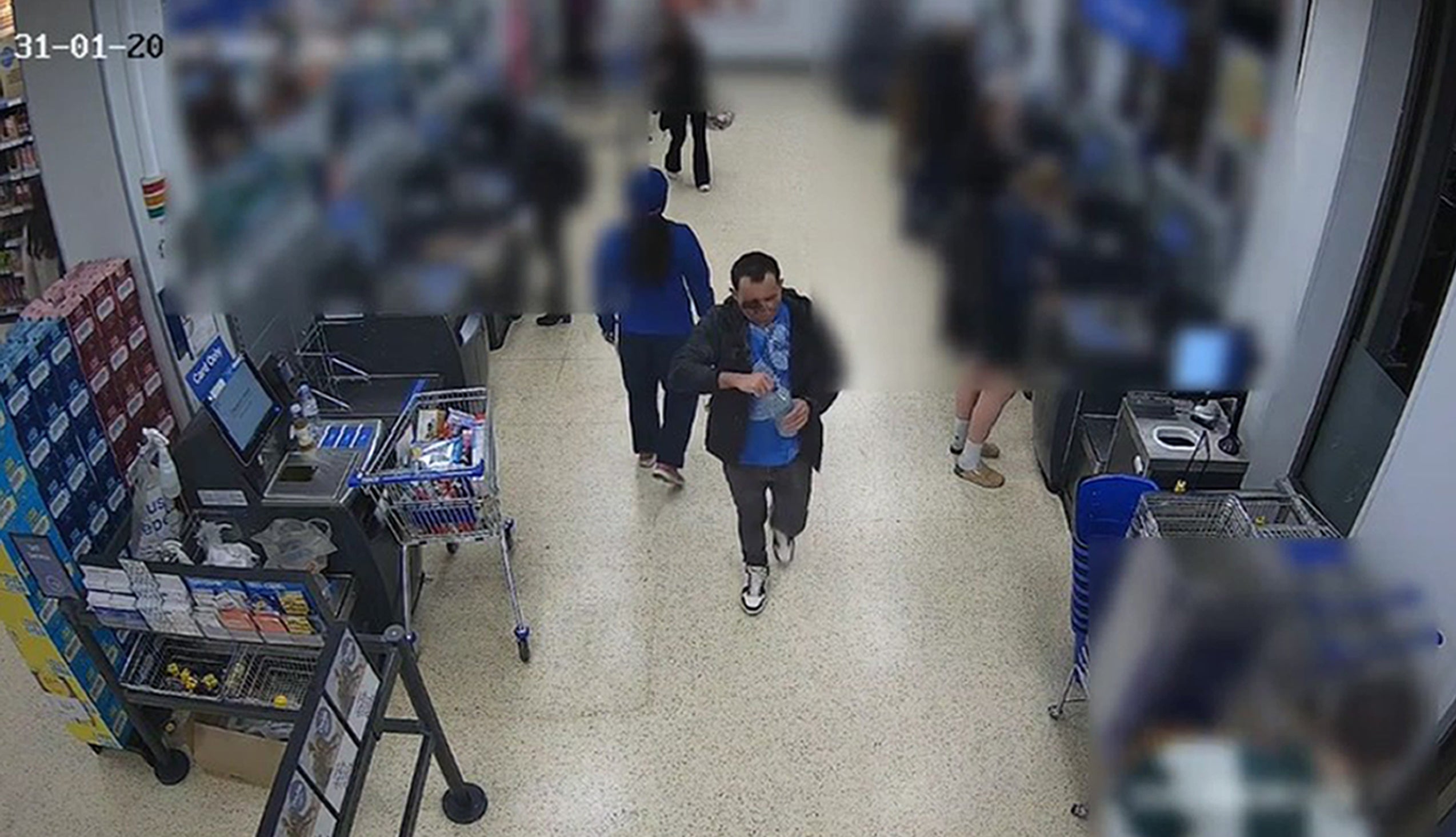 CCTV footage shows Ezedi at Tesco near King’s Cross shortly after the attack