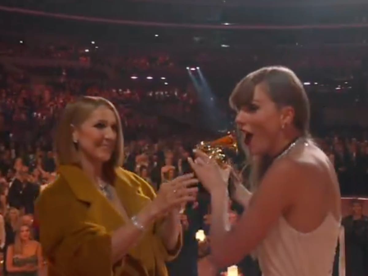 Grammys viewers divided as Taylor Swift &lsquo;snubs&rsquo; Celine Dion while accepting Album of the Year
