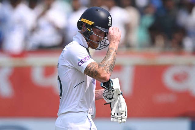 <p>Ben Stokes was unable to spearhead another historic England comeback in Visakhapatnam, as the tourists fell short of victory by 106 runs </p>