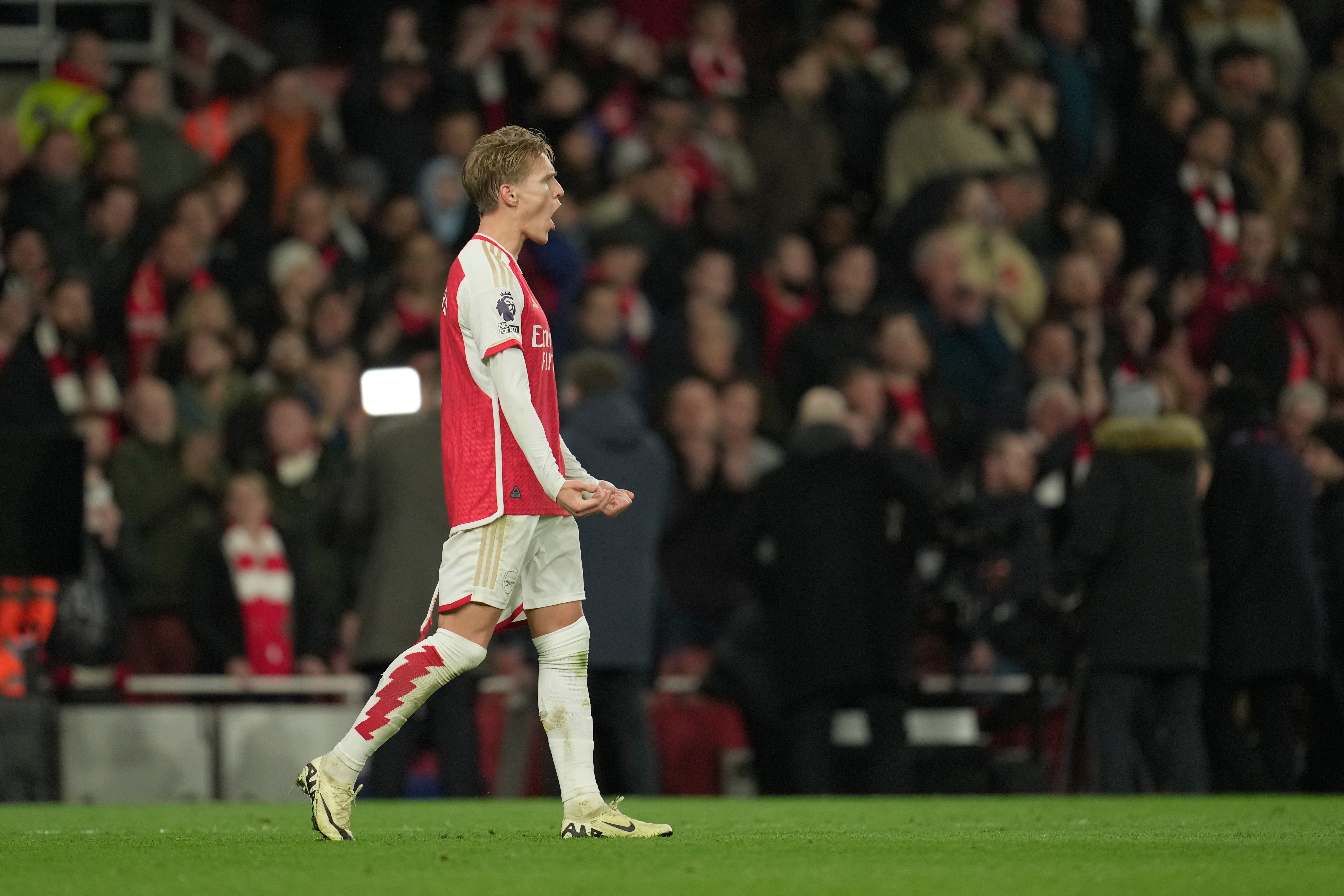 Martin Odegaard helped Arsenal beat Liverpool (Kin Cheung/AP)