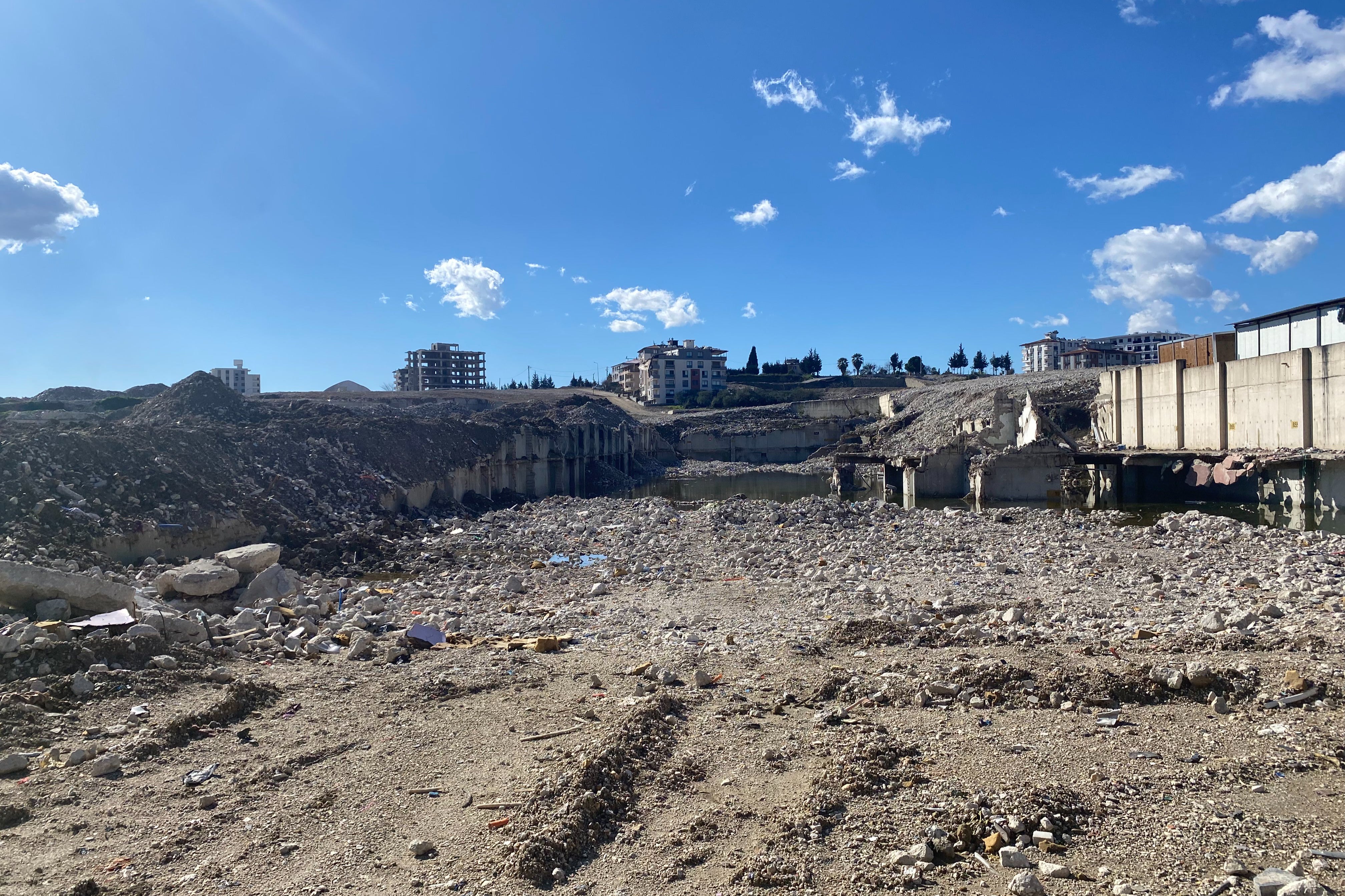 The site of the Renaissance Residence building in Antakya