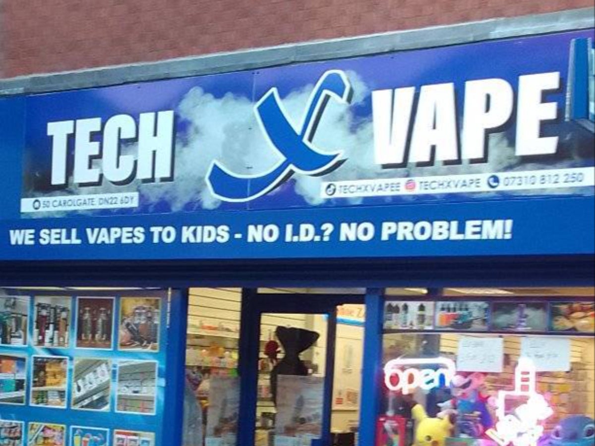 Outrage as vape store sign says ‘we sell to kids - No ID? No problem'