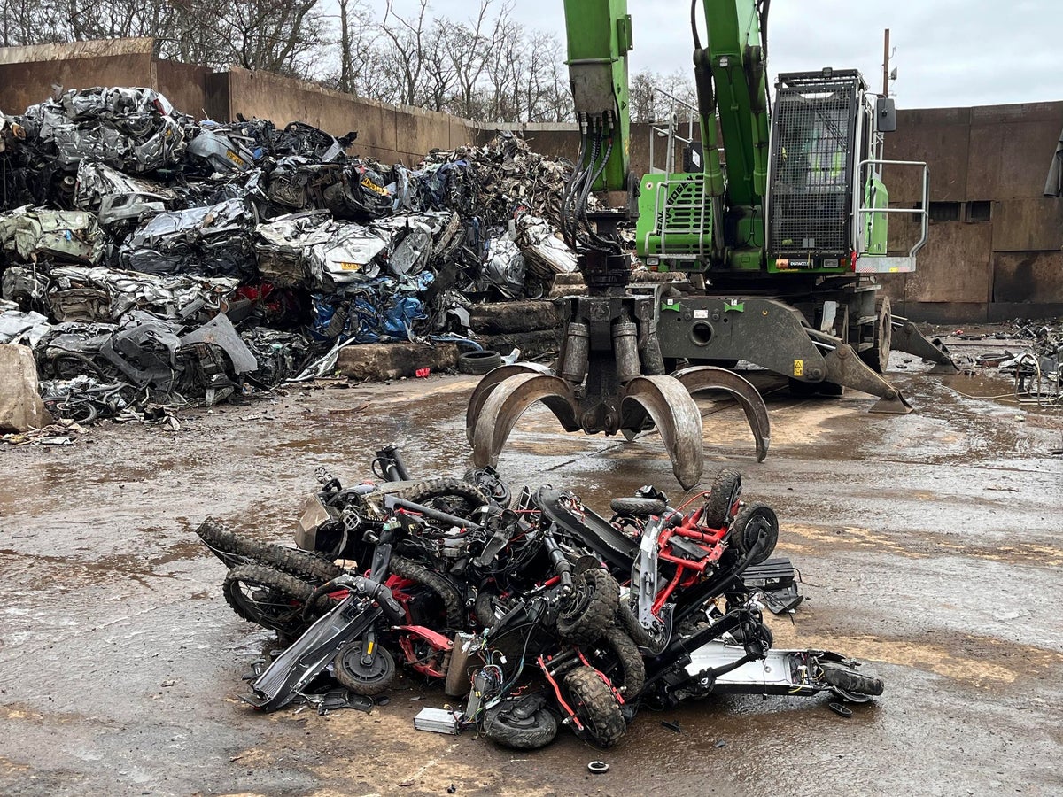 Police release video of e-scooters being crushed in latest crackdown