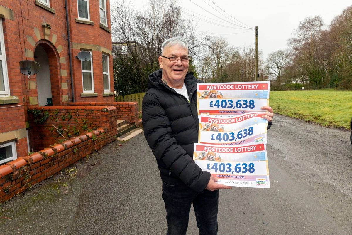 Biggest Postcode Lottery winner ‘still in shock’ as he is presented cheque