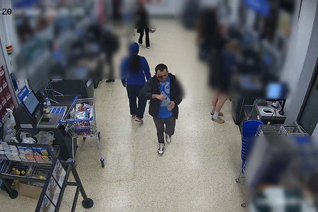 Alkali attack suspect Abdul Ezedi at Tesco in Caledonian Road, north London (Metropolitan Police/PA)