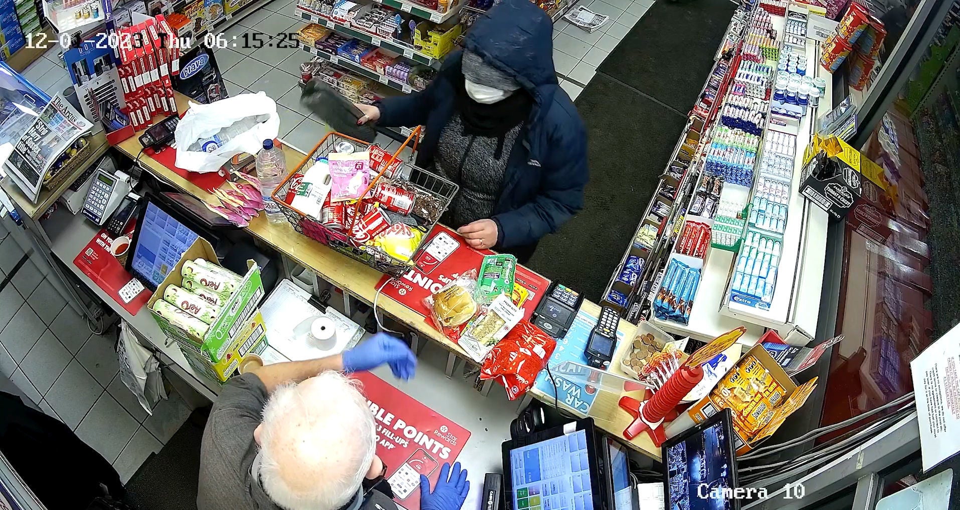 CCTV footage of Constance Marten buying supplies at Texaco in Newhaven