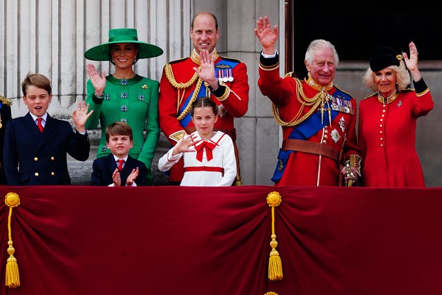 <p>The royal family on the balcony of Buckingham Palace (Victoria Jones/PA)</p>