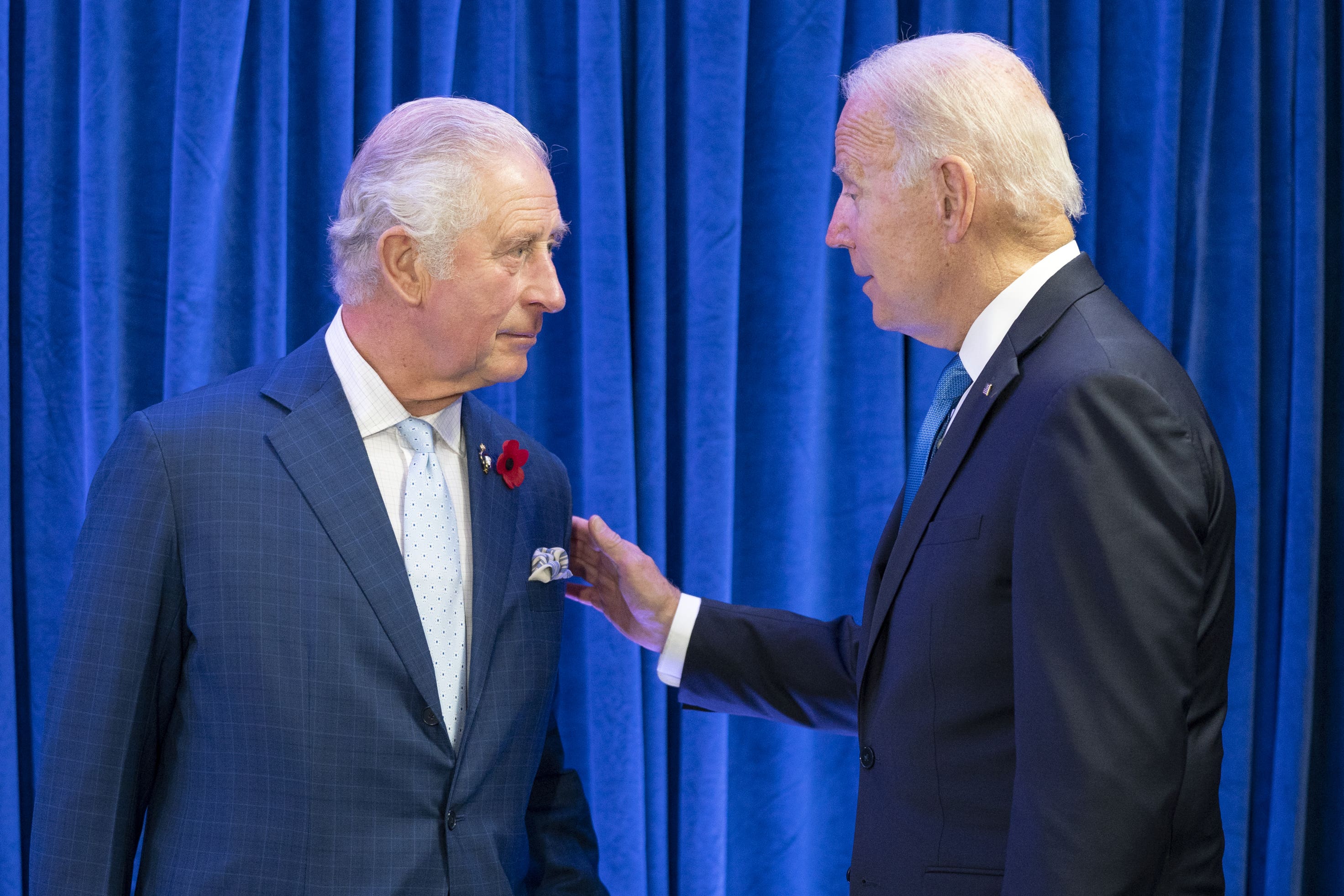 The King and US President Joe Biden (Jane Barlow/PA)