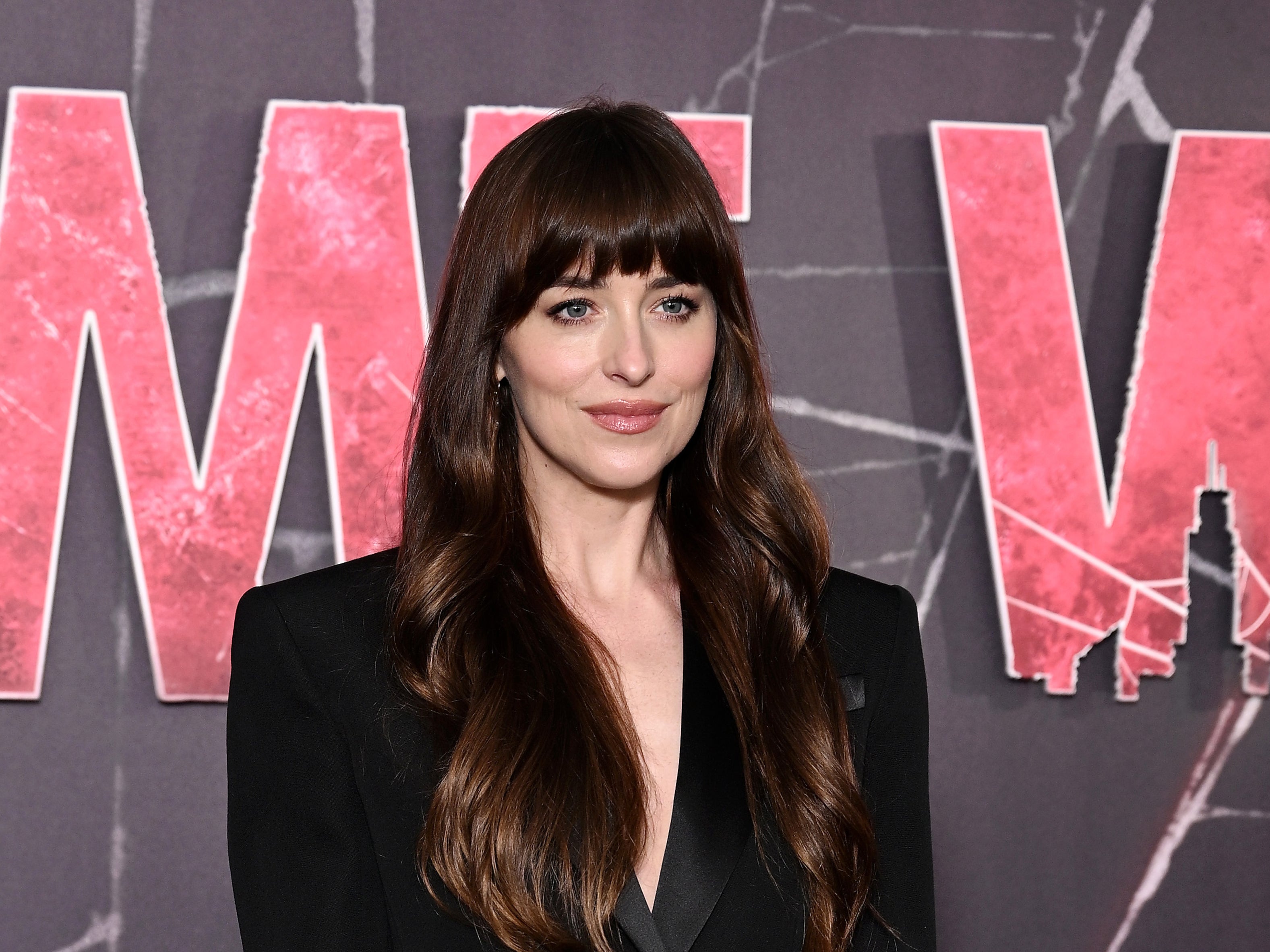 <p> Dakota Johnson attends the “Madame Web” photocall at The Ballroom of Claridge’s on January 31 2024 in London, England. </p>
