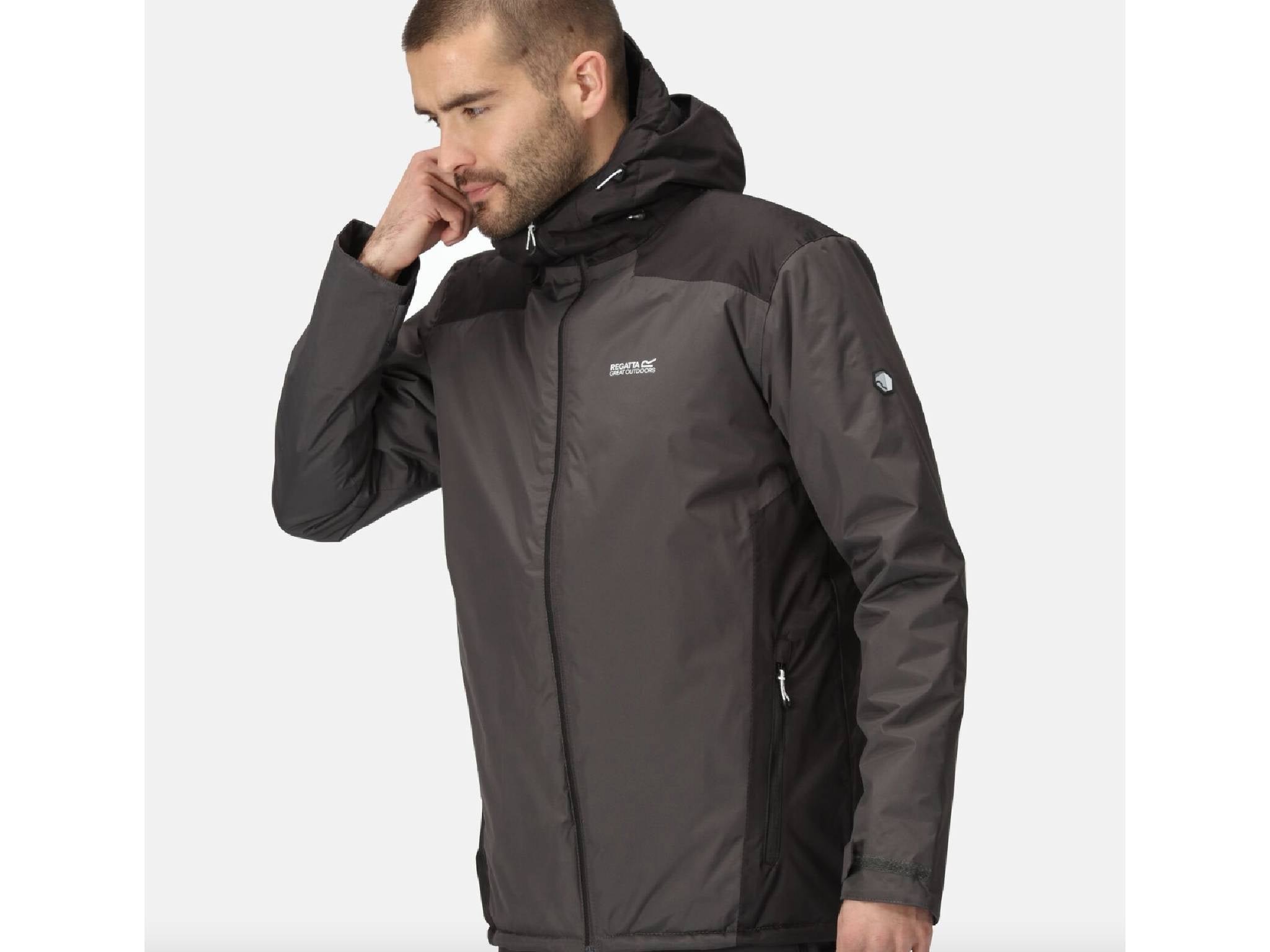 Regatta men’s thornridge II waterproof insulated jacket, ash black
