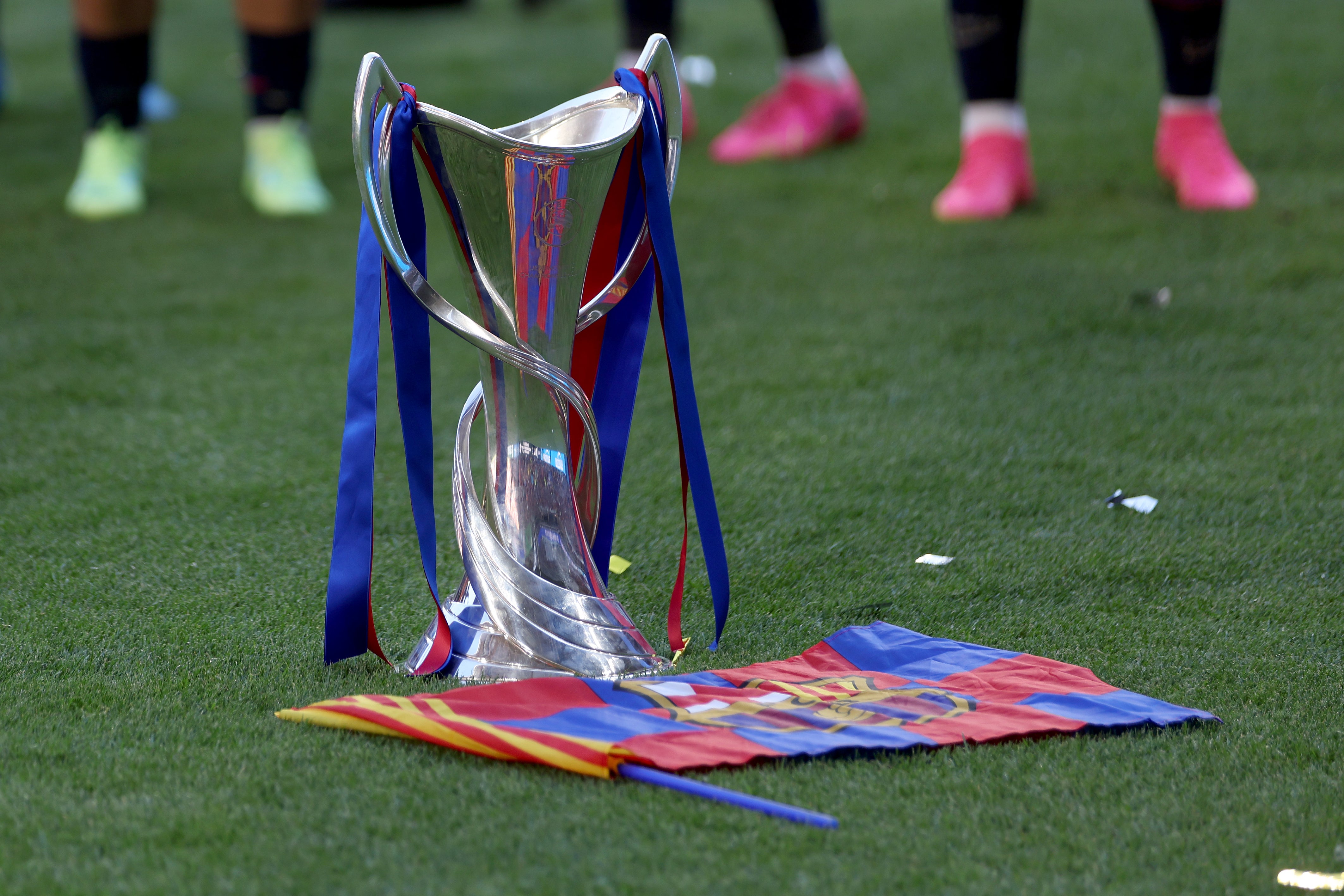 The Uefa Women’s Champions League trophy
