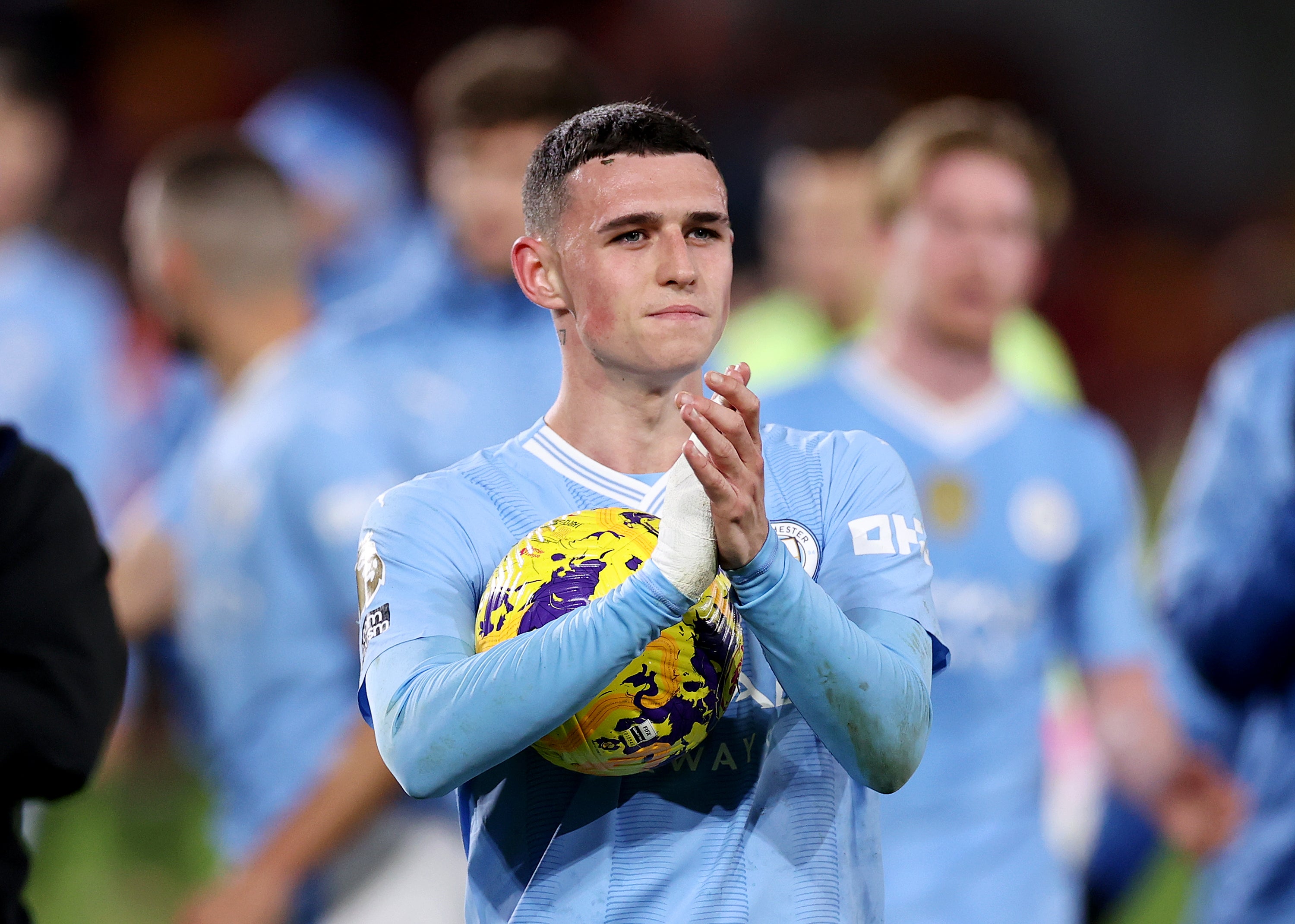 Foden’s hat-trick took City to within two points of leaders Liverpool