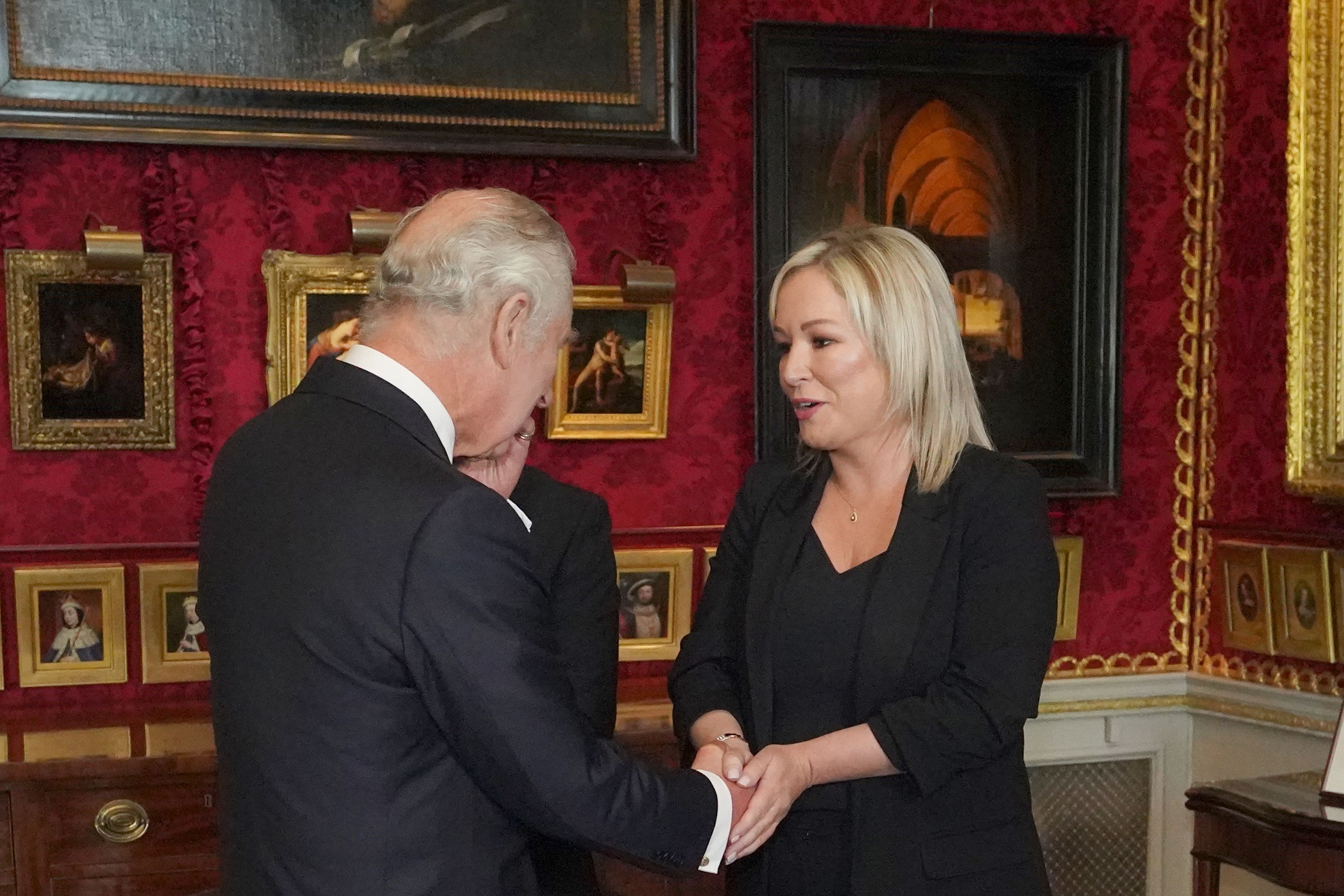 Michelle O’Neill has extended her best wishes to Charles (PA)