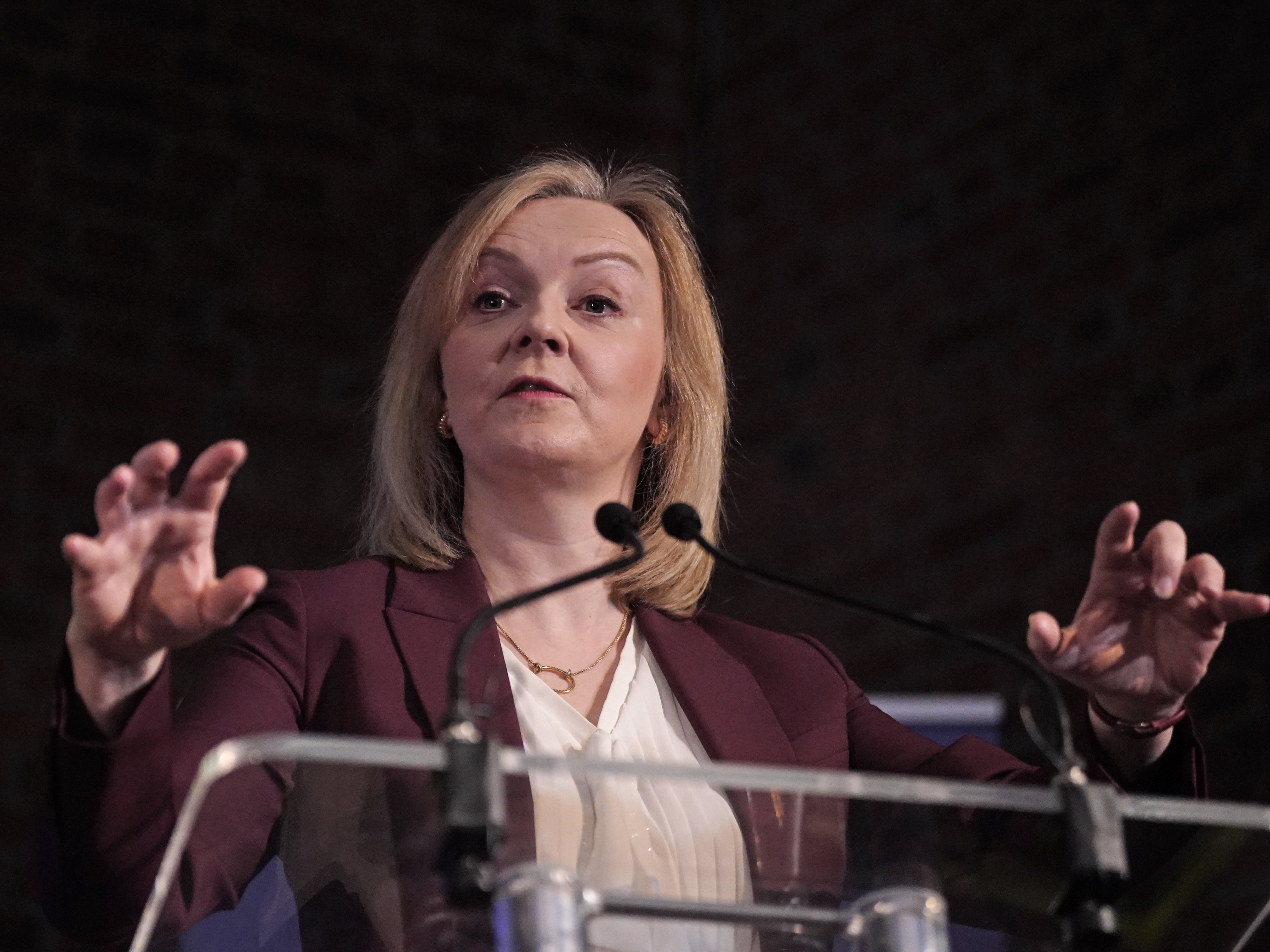 <p>Former PM Liz Truss during the launch of Popular Conservatism</p>