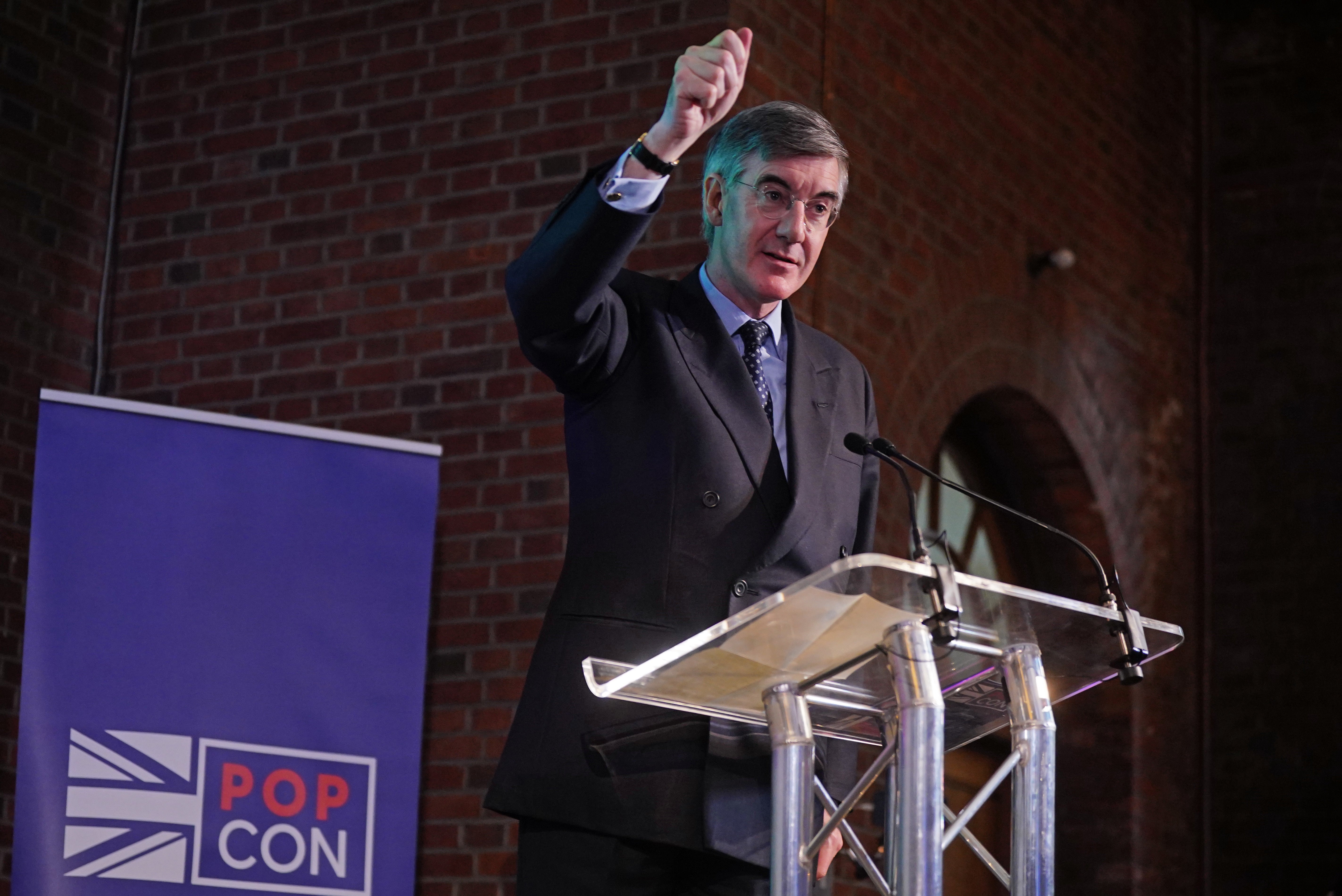 Sir Jacob Rees-Mogg during the launch of Popular Conservatism