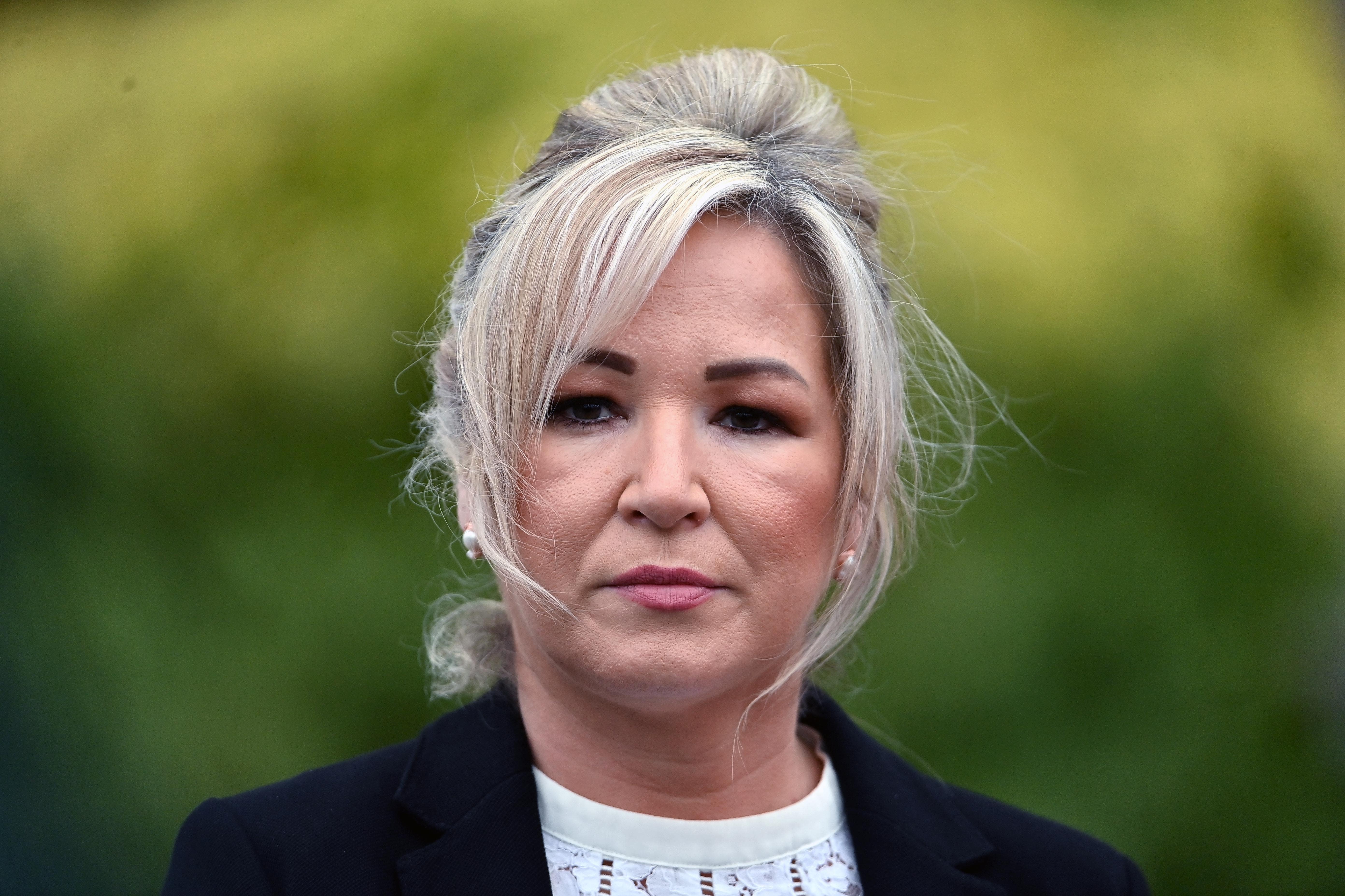 First Minister Michelle O’Neill at Stormont Castle on Monday (PA)