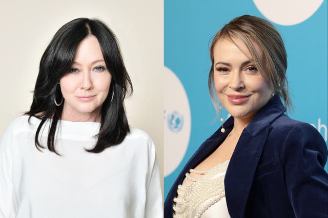 <p>Shannen Doherty and Alyssa Milano</p>