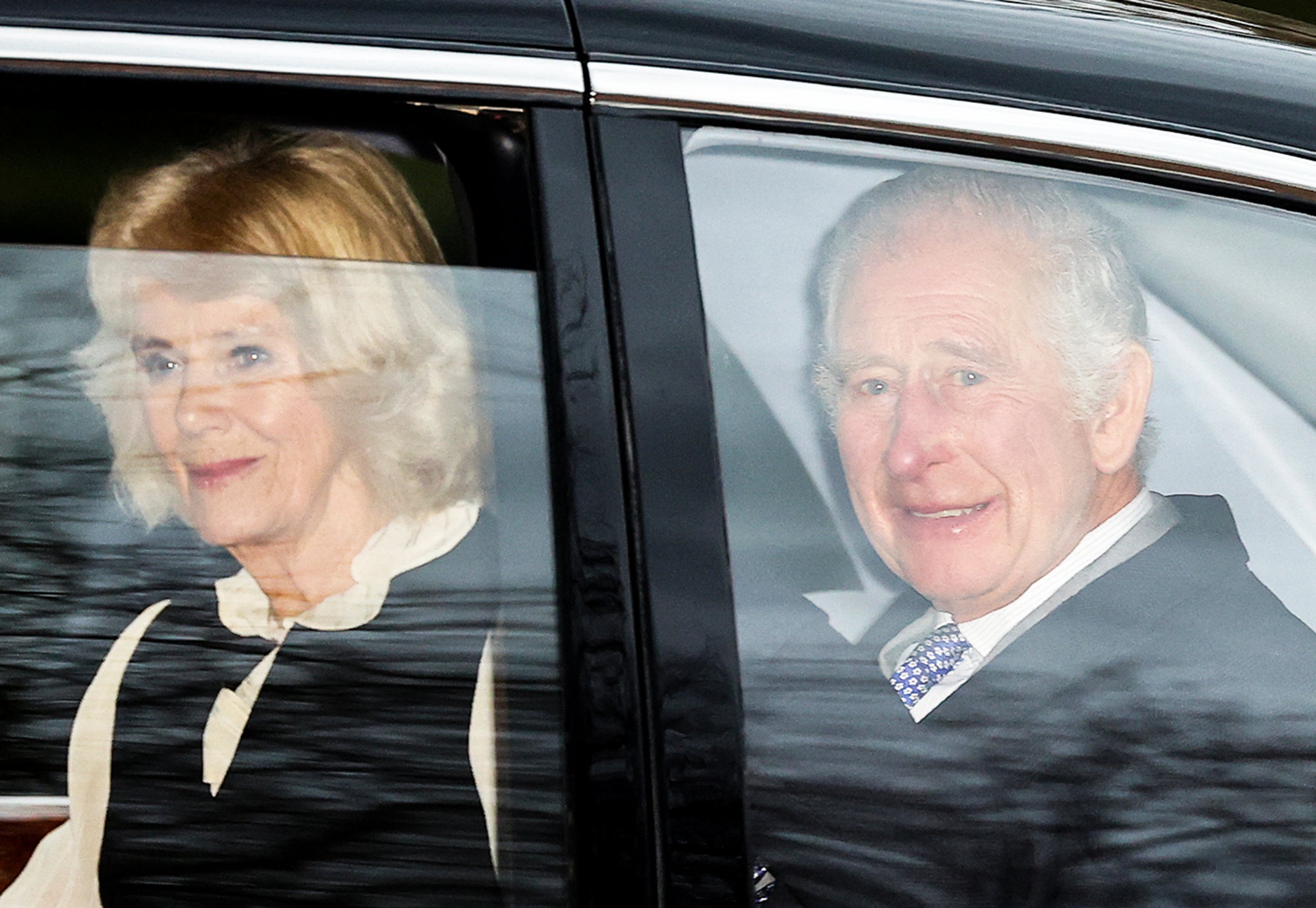 <p>King Charles was seen leaving Clarence House in his first public appearance since his cancer diagnosis  </p>