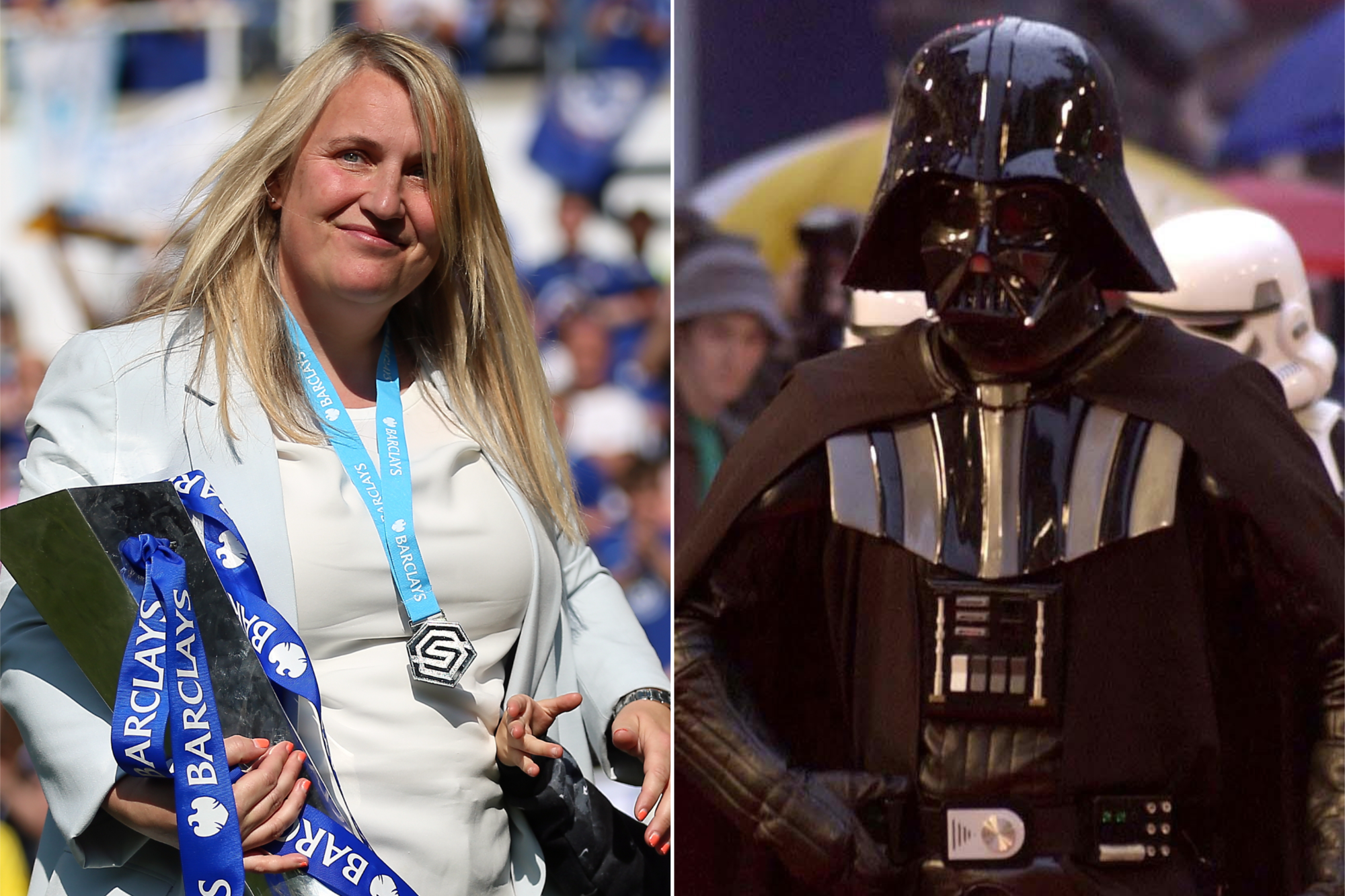 Emma Hayes shared her love of Star Wars – and her annoyance at having to play Darth Vader in light saber battles with her son (Nigel French/Joel Ryan/PA)