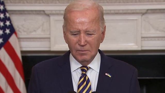 <p>Biden appears to forget the word ‘Hamas’ during key speech.</p>