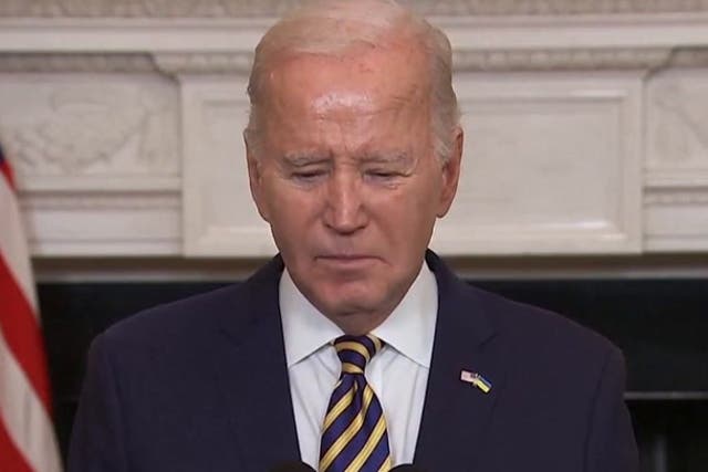 <p>Biden appears to forget the word ‘Hamas’ during key speech.</p>