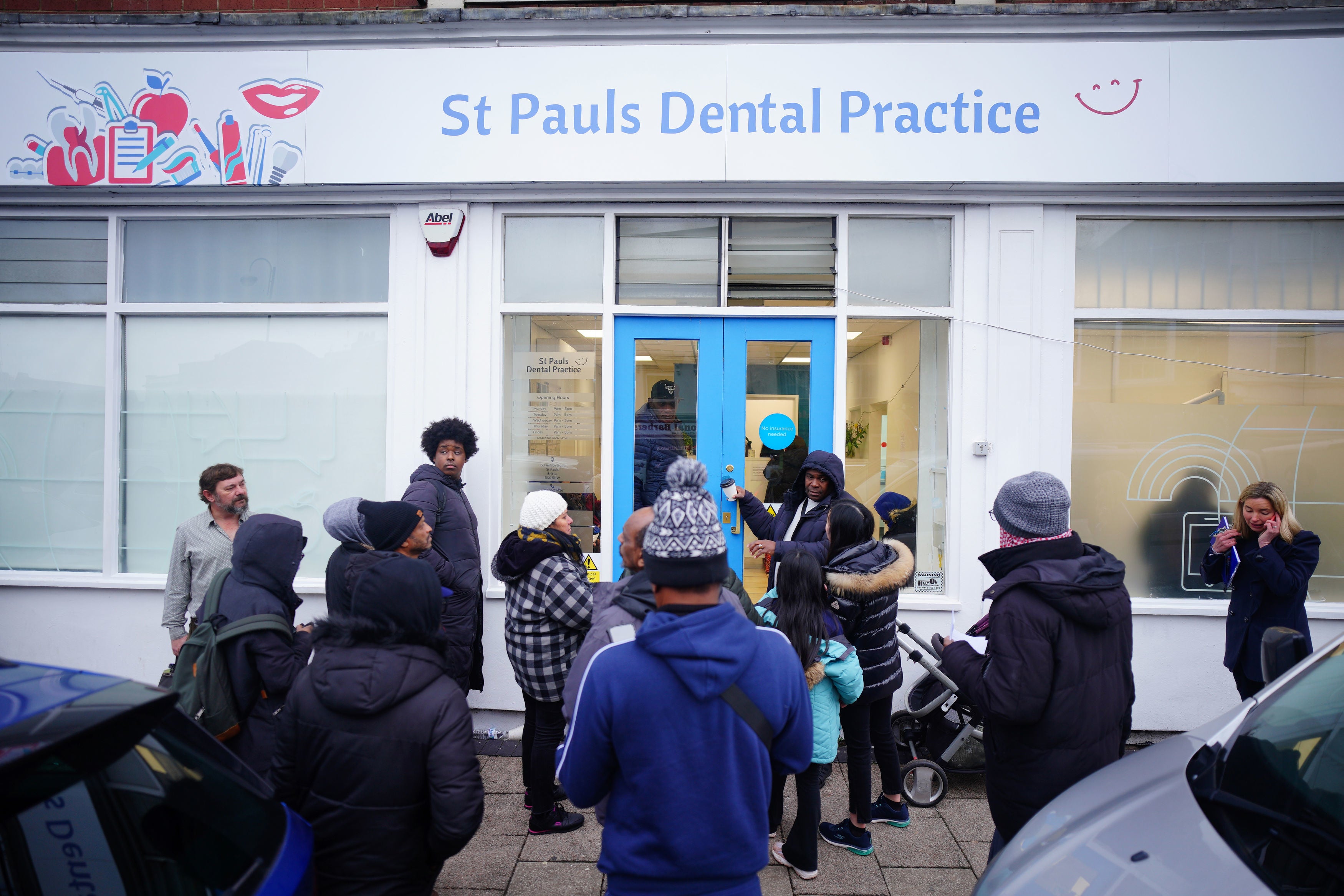 Queues outside a new NHS dental practice in Bristol this week