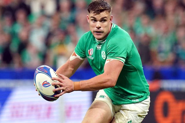 Garry Ringrose sat out Ireland’s round-one win in France (Gareth Fuller/PA)