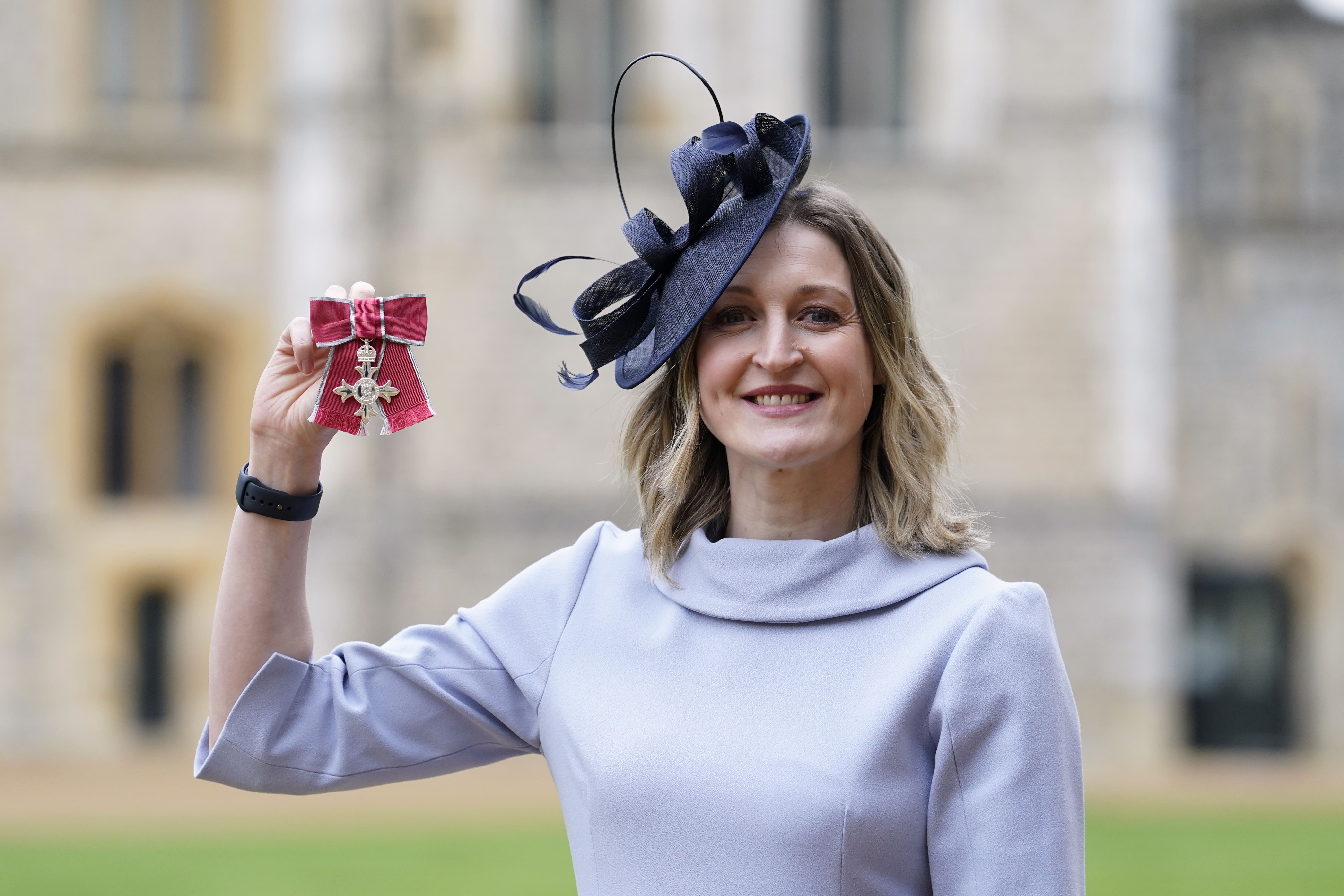 Ellen White was made an MBE at Windsor Castle (Andrew Matthews/PA)