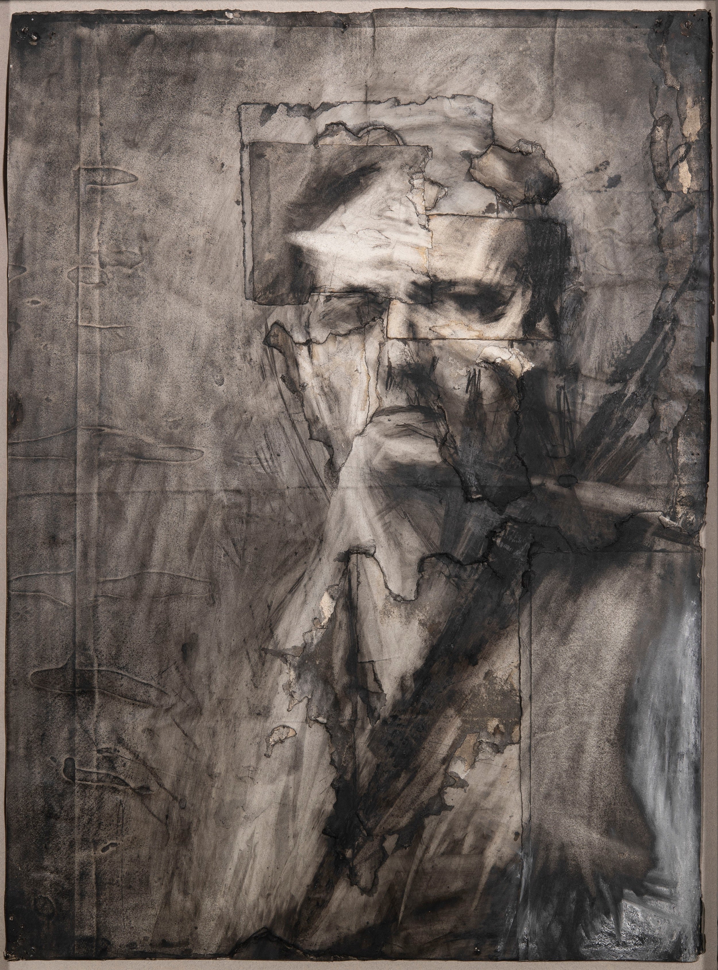 Frank Auerbach (b.1931), Self-Portrait, 1958, charcoal and chalk on paper