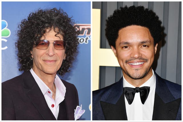 <p>Howard Stern (left) and Trevor Noah</p>