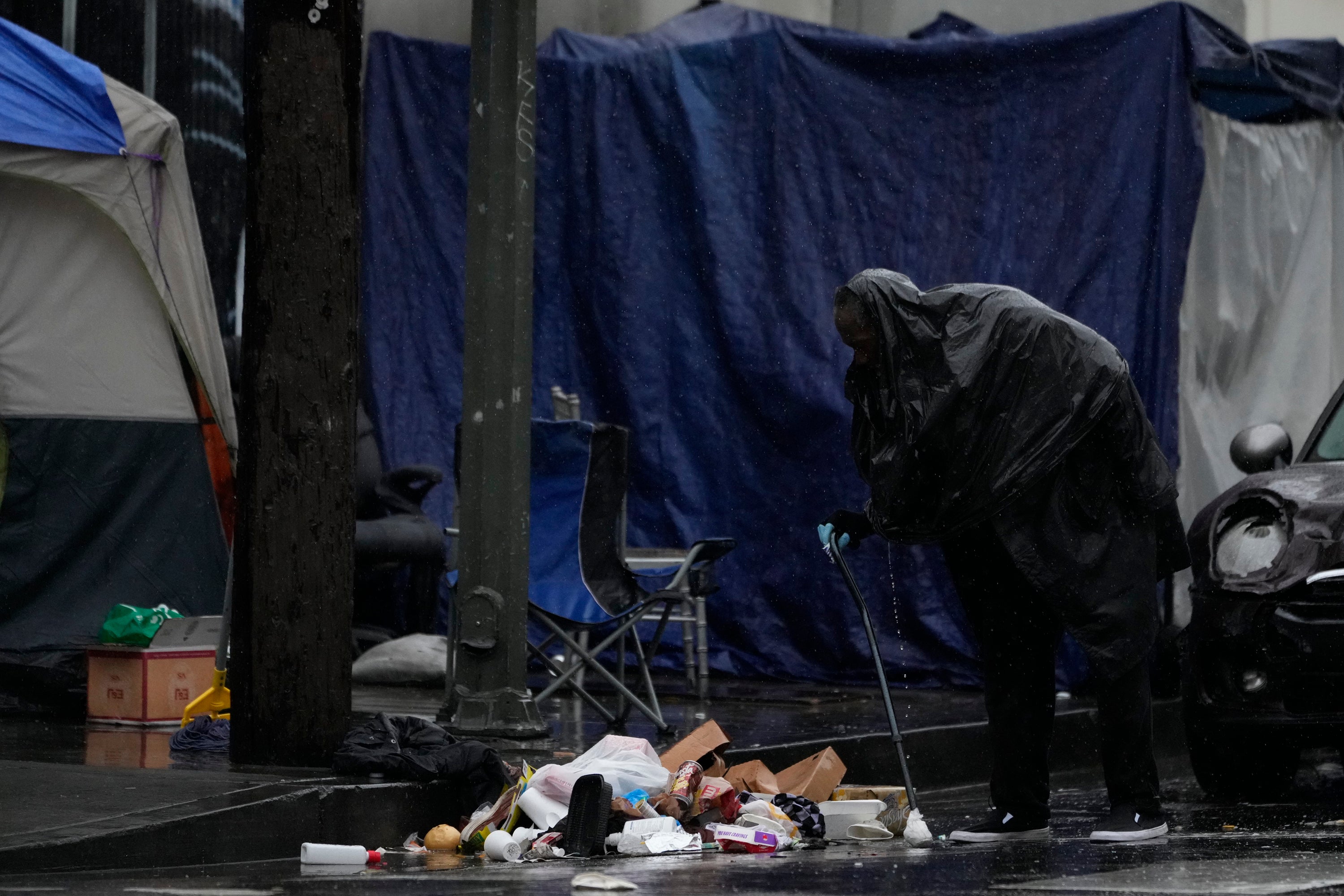 The severe California storms in previous days have hit LA’s unhoused population hardest